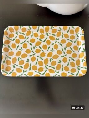 To The Market Lemon Pattern Serving Tray